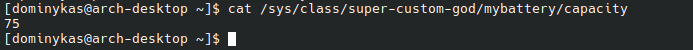 Working custom sysfs directory